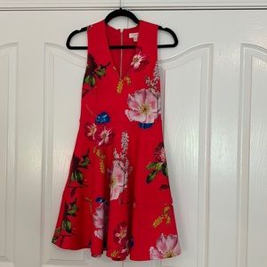 Ted Baker Floral A Line Dress - Size 1